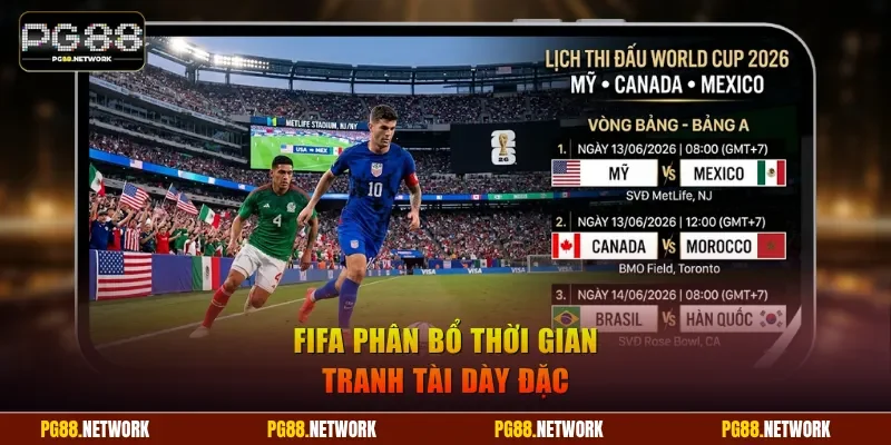 FIFA phân bổ thời gian tranh tài dày đặc